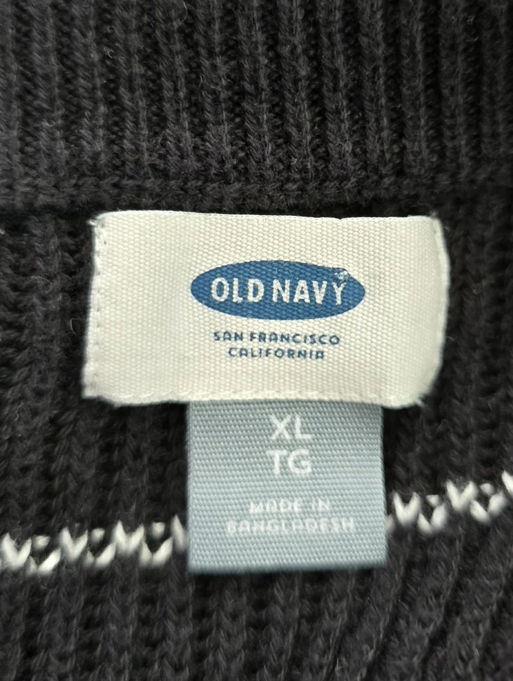 Old Navy Black White Striped Ribbed Knit High Neck Tank Top XL - Picture 2 of 5